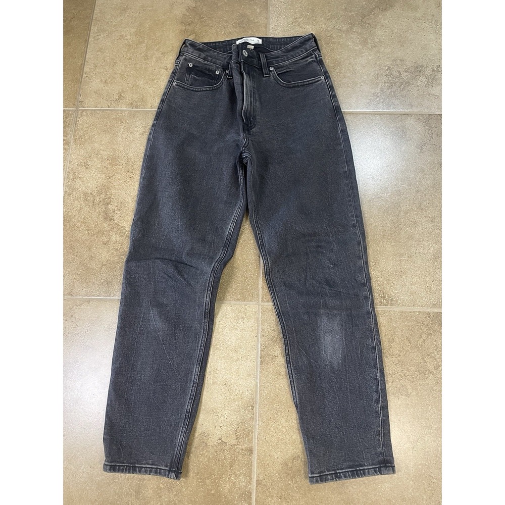 Abercrombie & Fitch Sz 26 2 Curve Love The Mom High Rise Jeans in Black